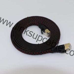 Cat7 Flat Ethernet Cable 10Gbps 600MHz High Speed Patch Cord