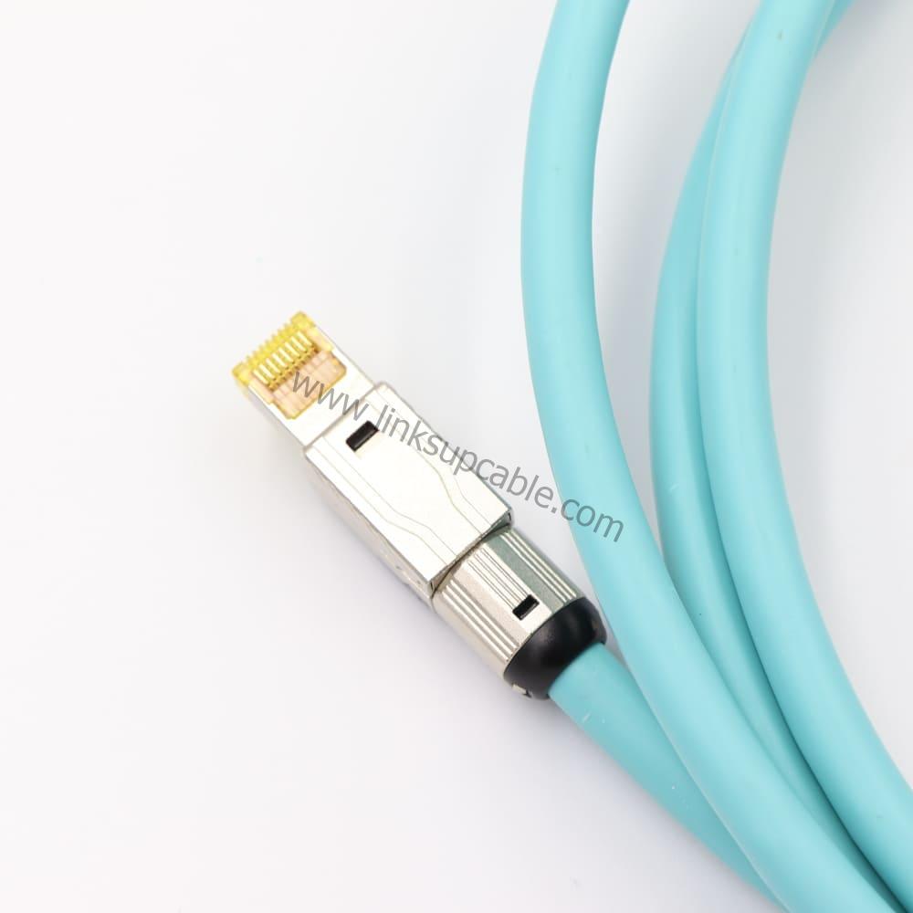 Cat8 Ethernet Cable 40Gbps 2000MHz Heavy-Duty Shielded (S/FTP) Round High-Speed Patch Cord 4 S/FTP Double Shielded Copper Structure of Cat8 Round Ethernet Cable
