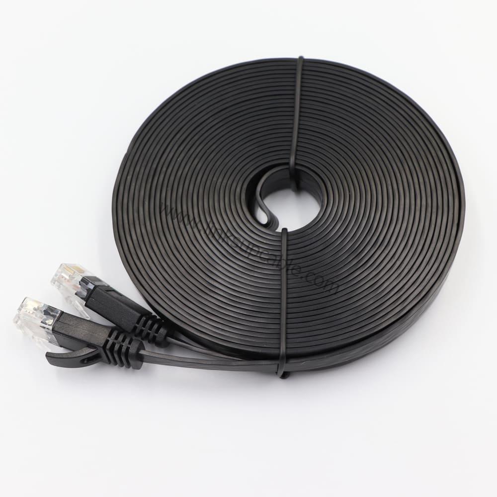 Cat6 Flat Ethernet Cable Gigabit 250MHz Ultra-Slim Unshielded (UTP) High-Speed Patch Cord 3 Ultra-Slim Flat Cat6 Ethernet Cable Routed Under Carpet and Door