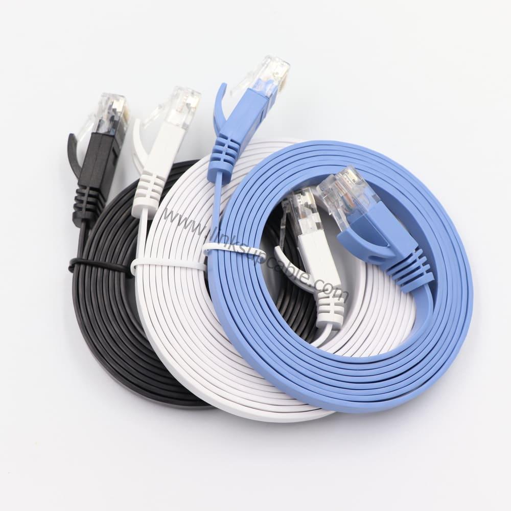 Cat6 Flat Ethernet Cable Gigabit 250MHz Ultra-Slim Unshielded (UTP) High-Speed Patch Cord 4 100% Pure Copper Wire Structure of Cat6 Flat Ethernet Cable
