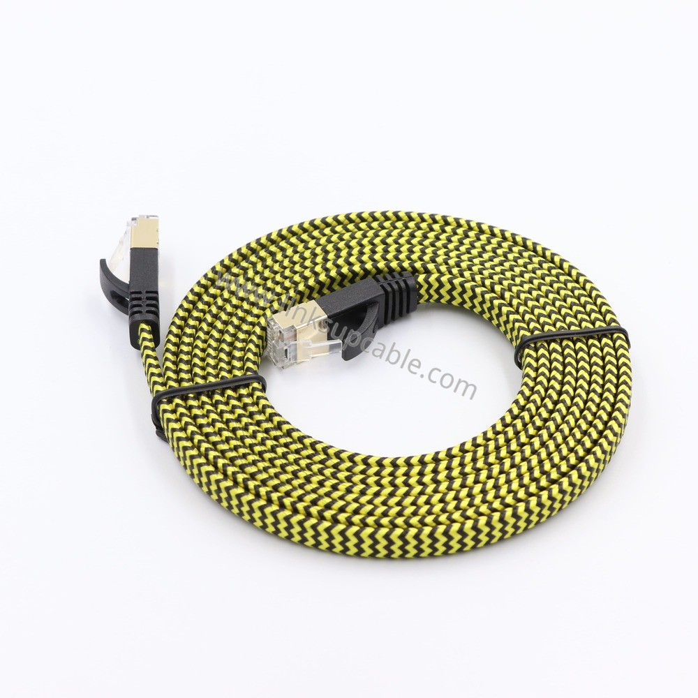 Premium Cat7 Flat Ethernet Cable - 10Gbps 600MHz High-Speed Shielded Network Patch Cord 4 Premium Cat7 Flat Ethernet Cable - 10Gbps 600MHz High-Speed Shielded Network Patch Cord - Image 4