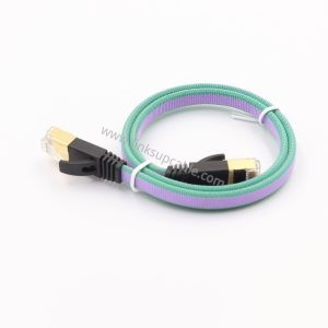Home 13 Cat7 Flat Ethernet Cable - 10Gbps 600MHz STP Shielded Network Cord with Gold-Plated Connectors