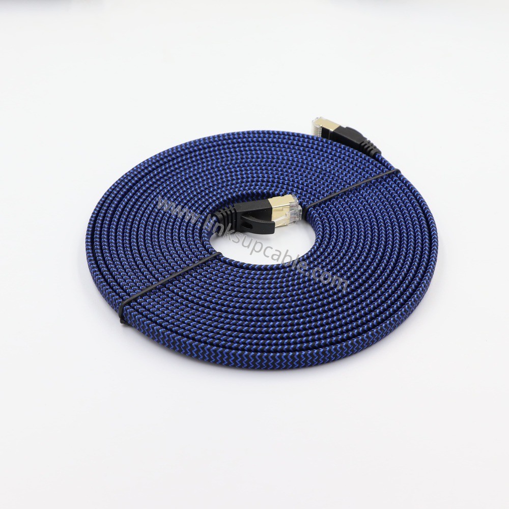 Cat7 Flat Ethernet Patch Cable Multi Strand LAN Cable with Shielded RJ45 Connectors 1 Cat7 Flat Ethernet Patch Cable Multi Strand LAN Cable with Shielded RJ45 Connectors