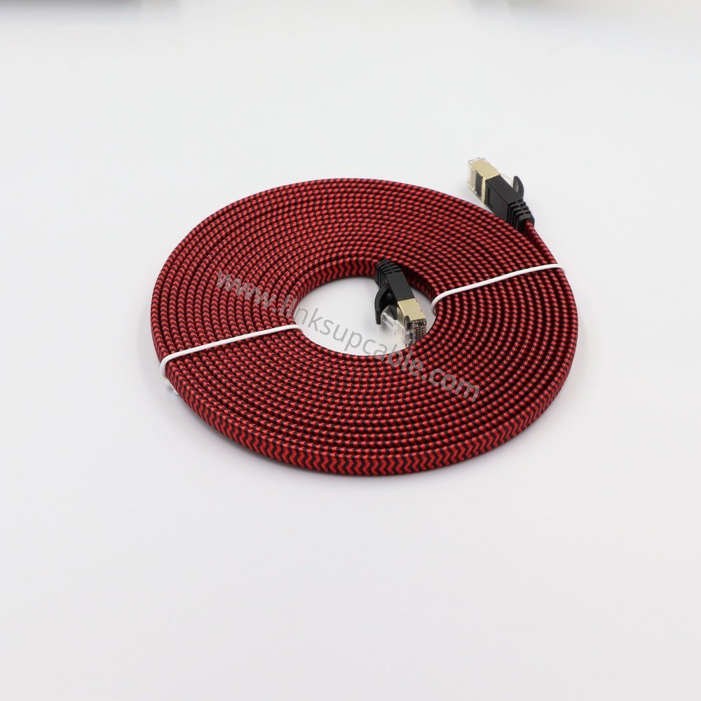 Cat7 Flat Ethernet Patch Cable Multi Strand LAN Cable with Shielded RJ45 Connectors 3 Cat7 Flat Ethernet Patch Cable Multi Strand LAN Cable with Shielded RJ45 Connectors - Image 3