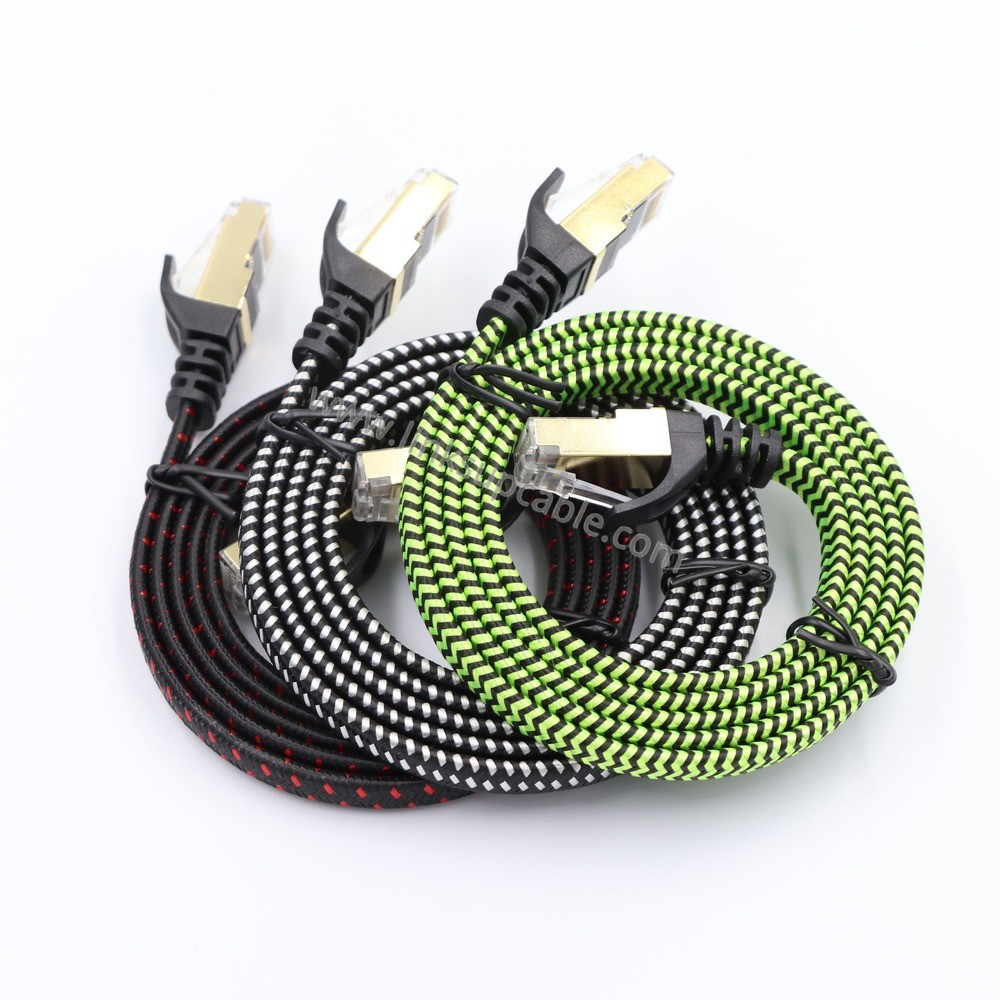 Premium Cat7 Flat Ethernet Cable - 10Gbps 600MHz High-Speed Shielded Network Patch Cord 1 Premium Cat7 Flat Ethernet Cable - 10Gbps 600MHz High-Speed Shielded Network Patch Cord