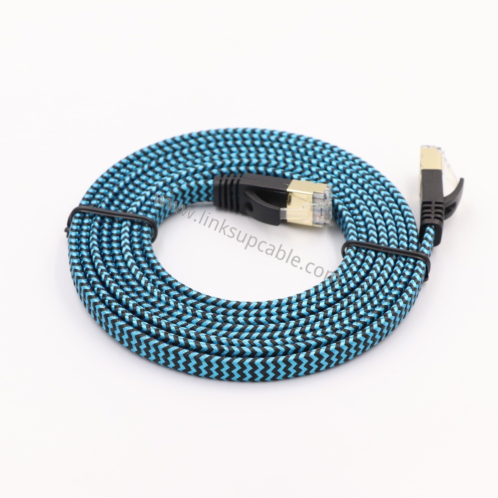 Premium Cat7 Flat Ethernet Cable - 10Gbps 600MHz High-Speed Shielded Network Patch Cord 3 Premium Cat7 Flat Ethernet Cable - 10Gbps 600MHz High-Speed Shielded Network Patch Cord - Image 3
