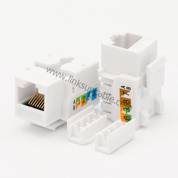 Cat5e UTP/STP Keystone Jack & RJ45 8P8C Connector Modular Plug Assembly 1 Cat5e UTP STP Metal Keystone Jack and RJ45 8P8C Connector