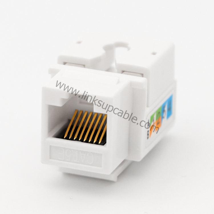 Cat5e UTP/STP Keystone Jack & RJ45 8P8C Connector Modular Plug Assembly 2 Dual 110 Krone IDC Termination Blocks on Cat5e Keystone Jack