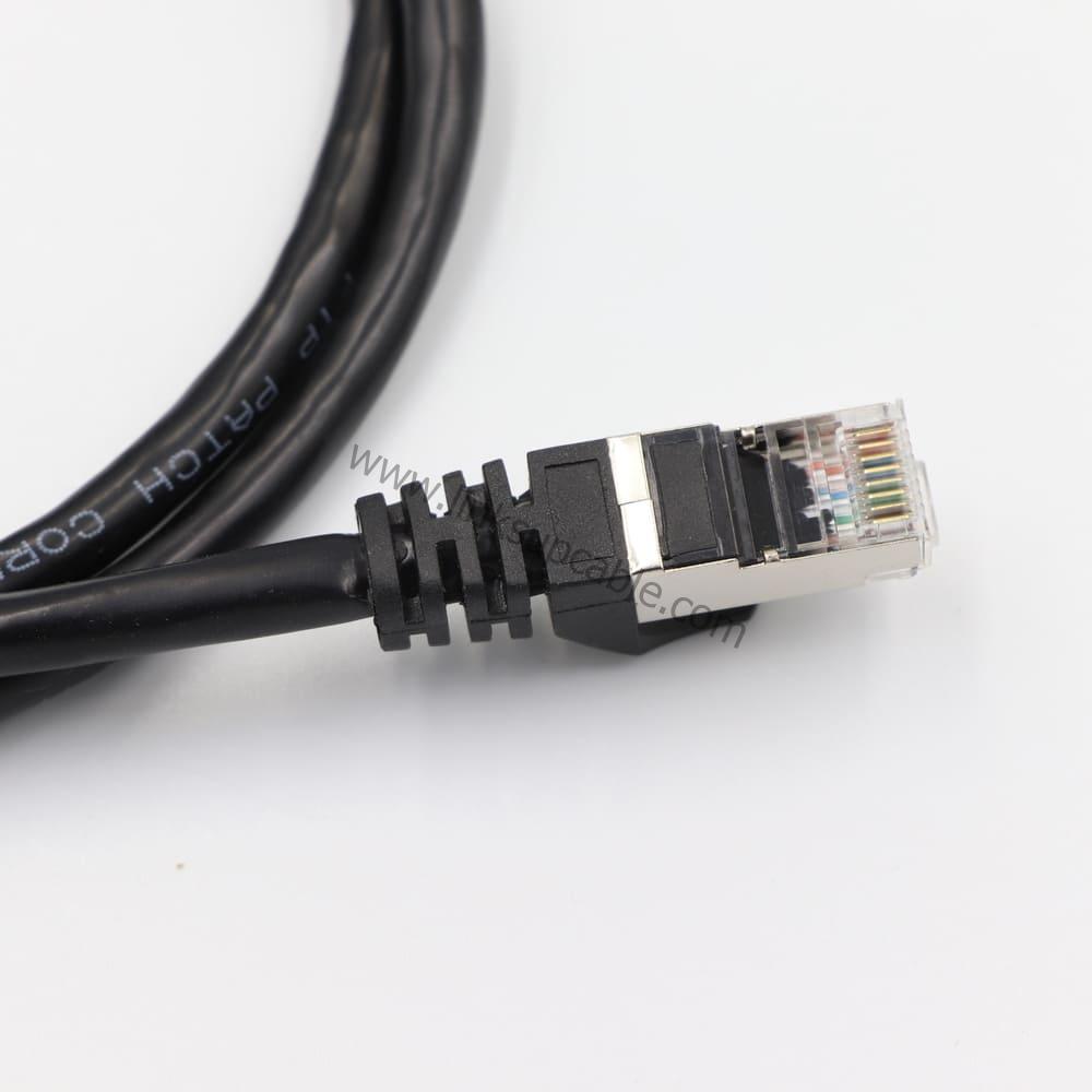 Cat5e Shielded Ethernet Cable Gigabit 100MHz Heavy-Duty Round STP/FTP High-Speed Patch Cord 4 Foil Shielded Pure Copper Wire Structure of Cat5e Round Ethernet Cable