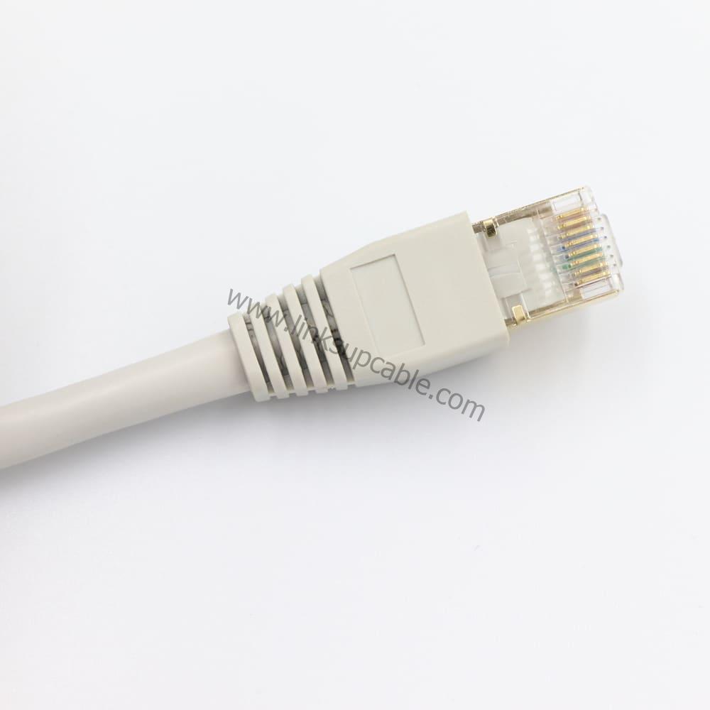 Cat6 Shielded Ethernet Cable Gigabit 250MHz Heavy-Duty Round STP/FTP High-Speed Patch Cord 4 Foil Shielded Pure Copper Wire Structure of Cat6 Round Ethernet Cable
