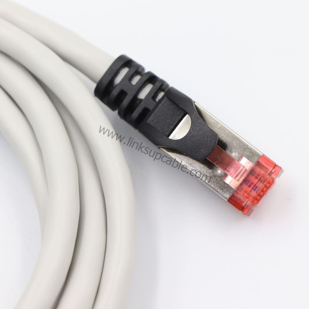 Cat6A Ethernet Cable 10Gbps 500MHz Heavy-Duty Shielded (S/FTP / FTP) Round High-Speed Patch Cord 4 Shielded Copper Wire Structure of Cat6A Round Ethernet Cable