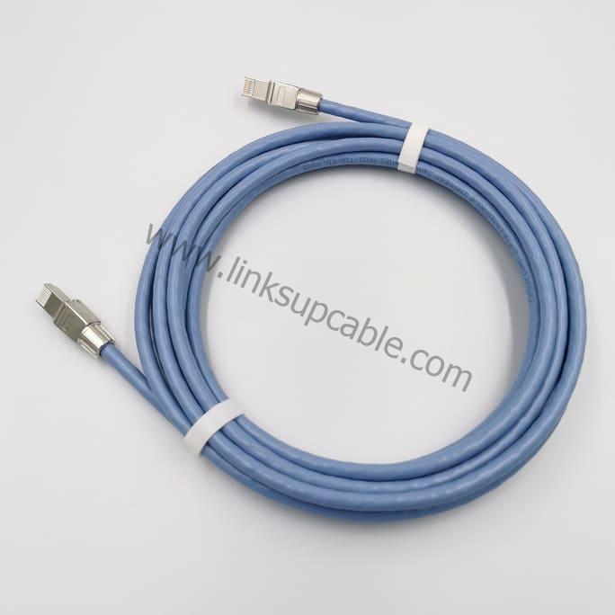 Cat8 Ethernet Cable 40Gbps 2000MHz Heavy-Duty Shielded (S/FTP) Round High-Speed Patch Cord 1 Cat8 Round Ethernet Cable 40Gbps 2000MHz Heavy-Duty Shielded Patch Cord